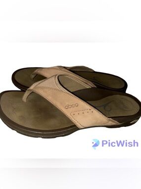 Abeo Balboa Sandals Flip Flop Leather Size 9N comfort  Sandal Thong Post…